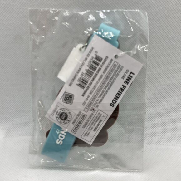 Round‎ 1 Line Friends Brown Bear in Dinosaur Costume Keychain New Dino - Picture 3 of 4